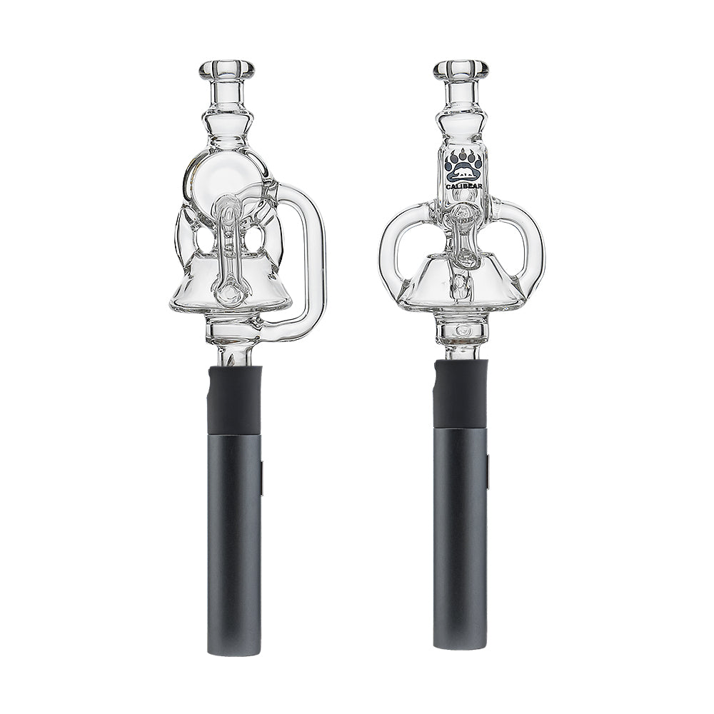 Calibear glass attachment for Puffco Pivot — premium borosilicate glass (front view)