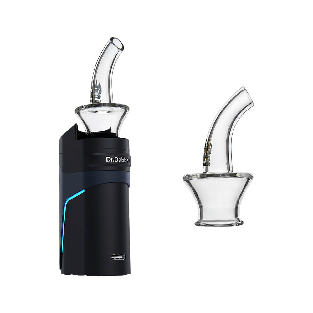 Calibear glass mouthpiece for Dr. Dabber Ghost 2 — premium borosilicate glass (front view)