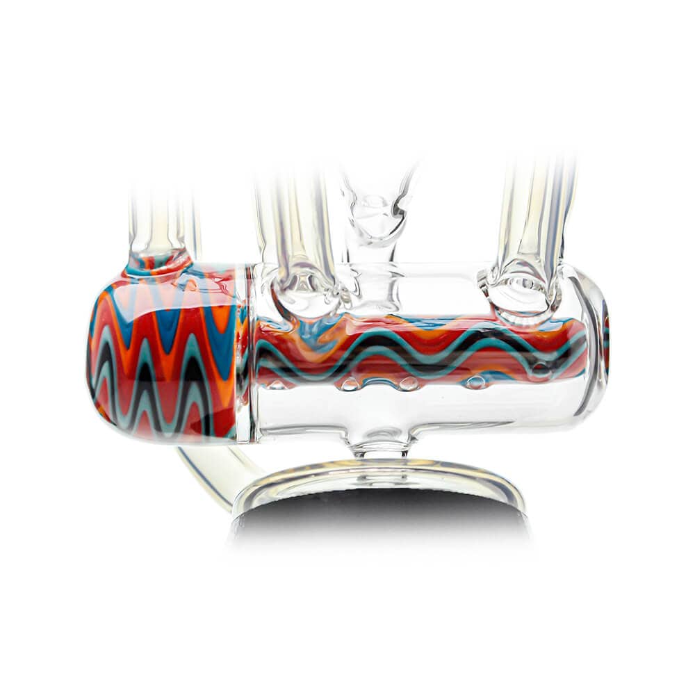 Calibear glass attachment for Puffco Peak — premium borosilicate glass (in-hand size reference)