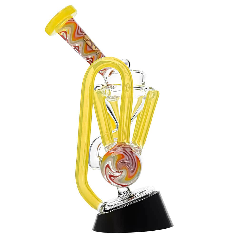 Calibear glass attachment for Puffco Peak — premium borosilicate glass (in-hand size reference)