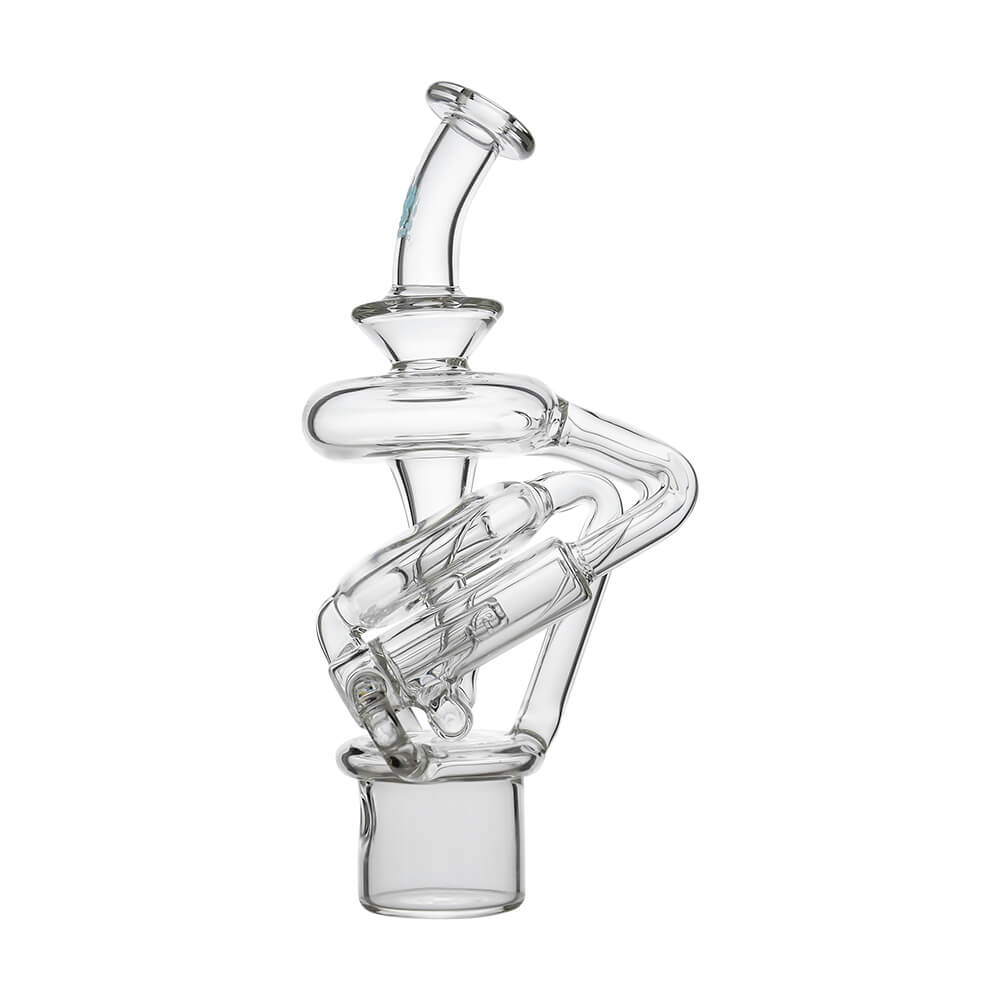 Calibear vortex recycler for Dr. Dabber Switch 2 — spinning tornado water circulation (close-up detail)