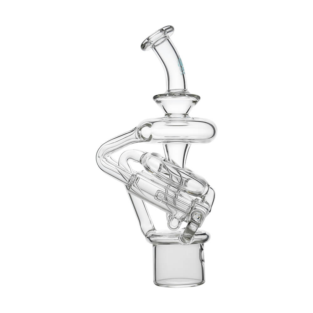 Calibear vortex recycler for Dr. Dabber Switch 2 — spinning tornado water circulation (connection joint detail)