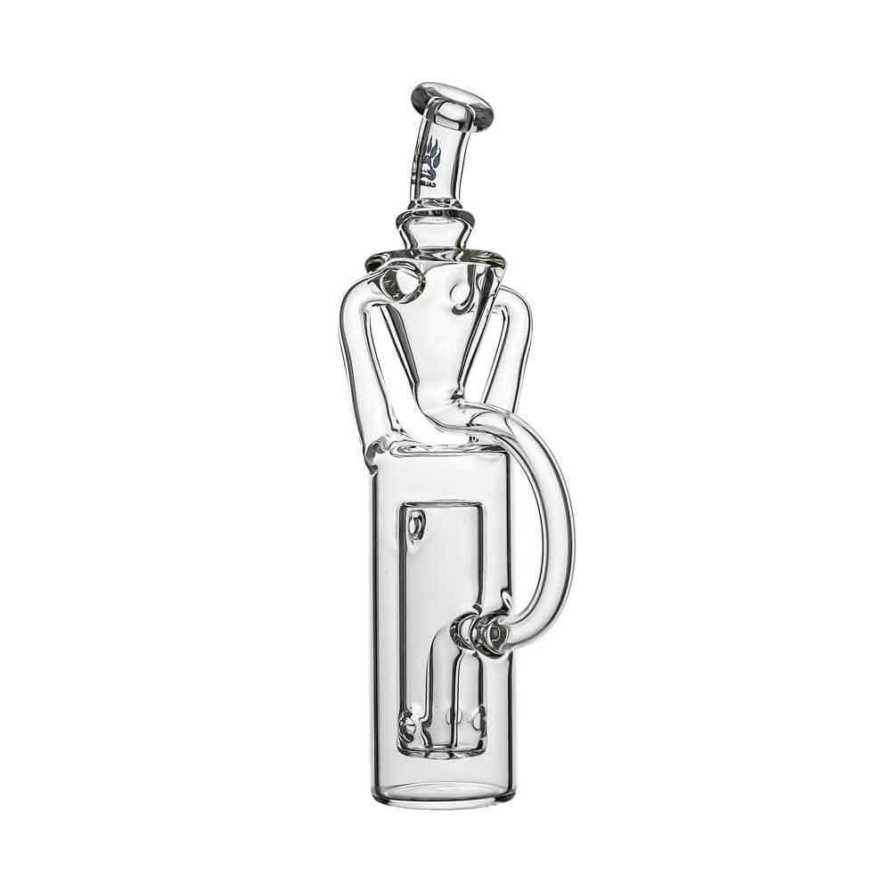 Calibear glass attachment for Dr. Dabber Switch Go — premium borosilicate glass (angle view)