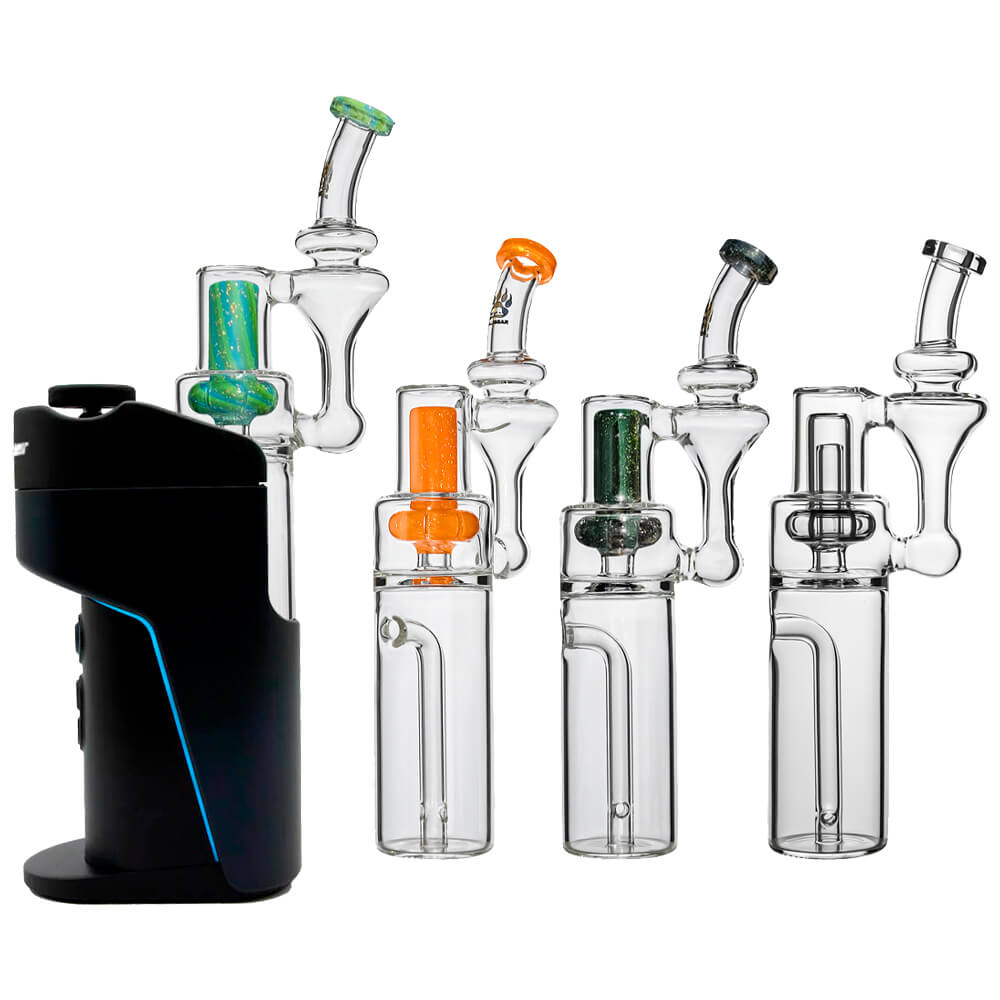 Calibear RBR recycler for Dr. Dabber Switch Go — reverse-flow recycler circulation (front view)