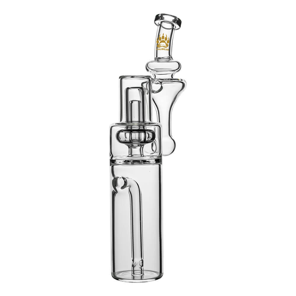 Calibear RBR recycler for Dr. Dabber Switch Go — reverse-flow recycler circulation (angle view)