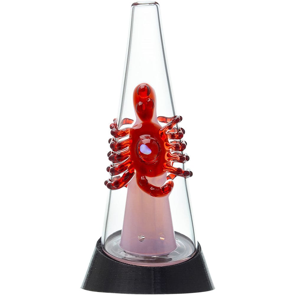 Calibear glass attachment for Puffco Peak — premium borosilicate glass (in-hand size reference)