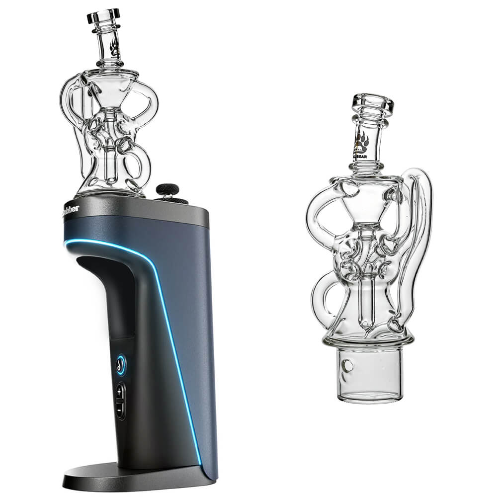Calibear glass attachment for Dr. Dabber Switch 2 — premium borosilicate glass (front view)