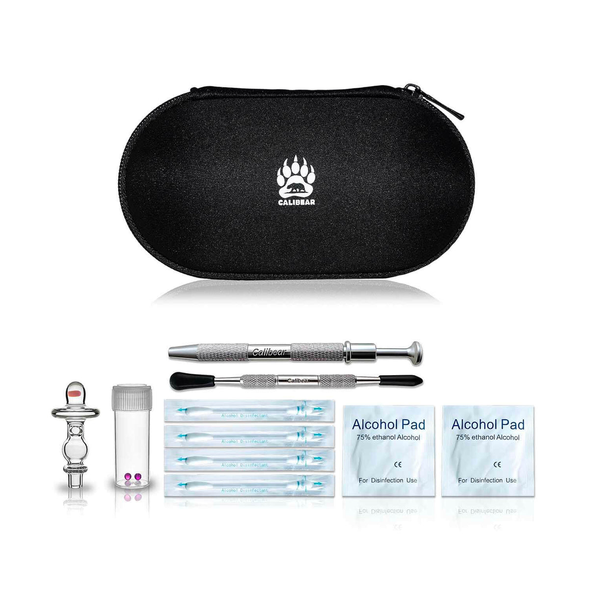Calibear bundle for Dr. Dabber Switch 2 โ premium borosilicate glass (front view)