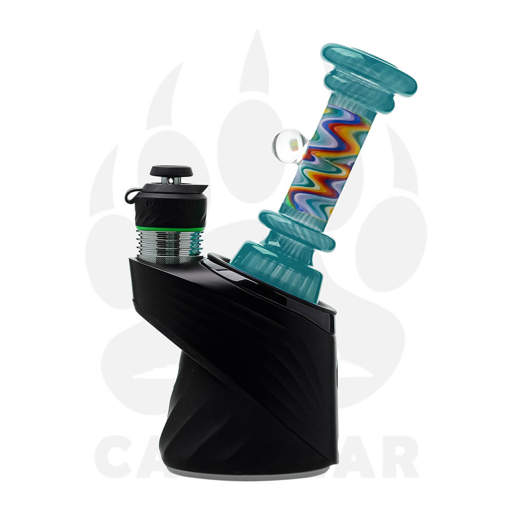 Calibear glass attachment for Puffco Peak โ premium borosilicate glass (connection joint detail)