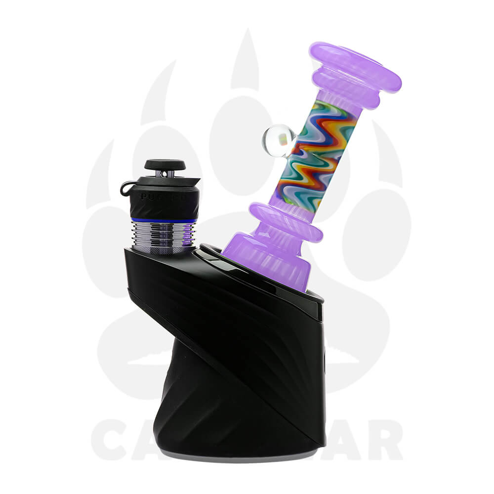 Calibear glass attachment for Puffco Peak โ premium borosilicate glass (angle view)