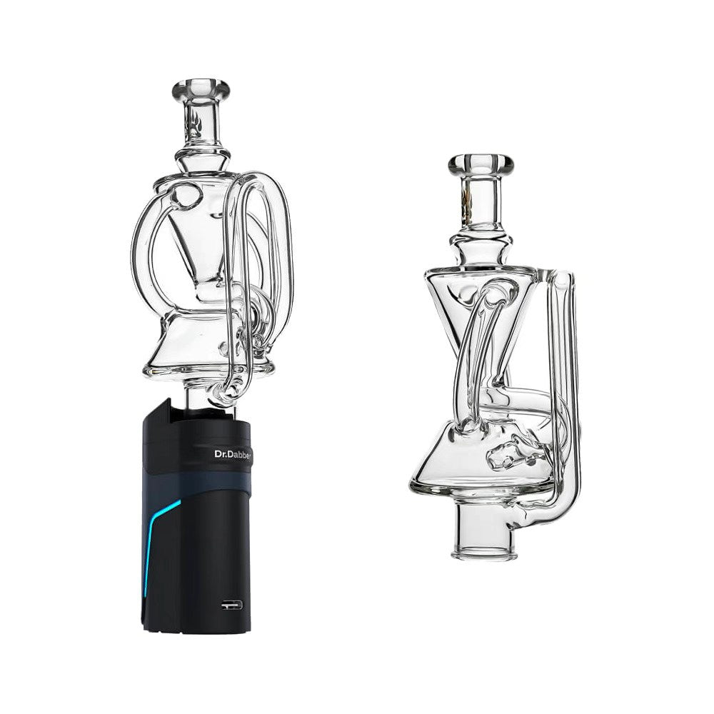 Calibear vortex recycler for Dr. Dabber Ghost 2 — spinning tornado water circulation (front view)