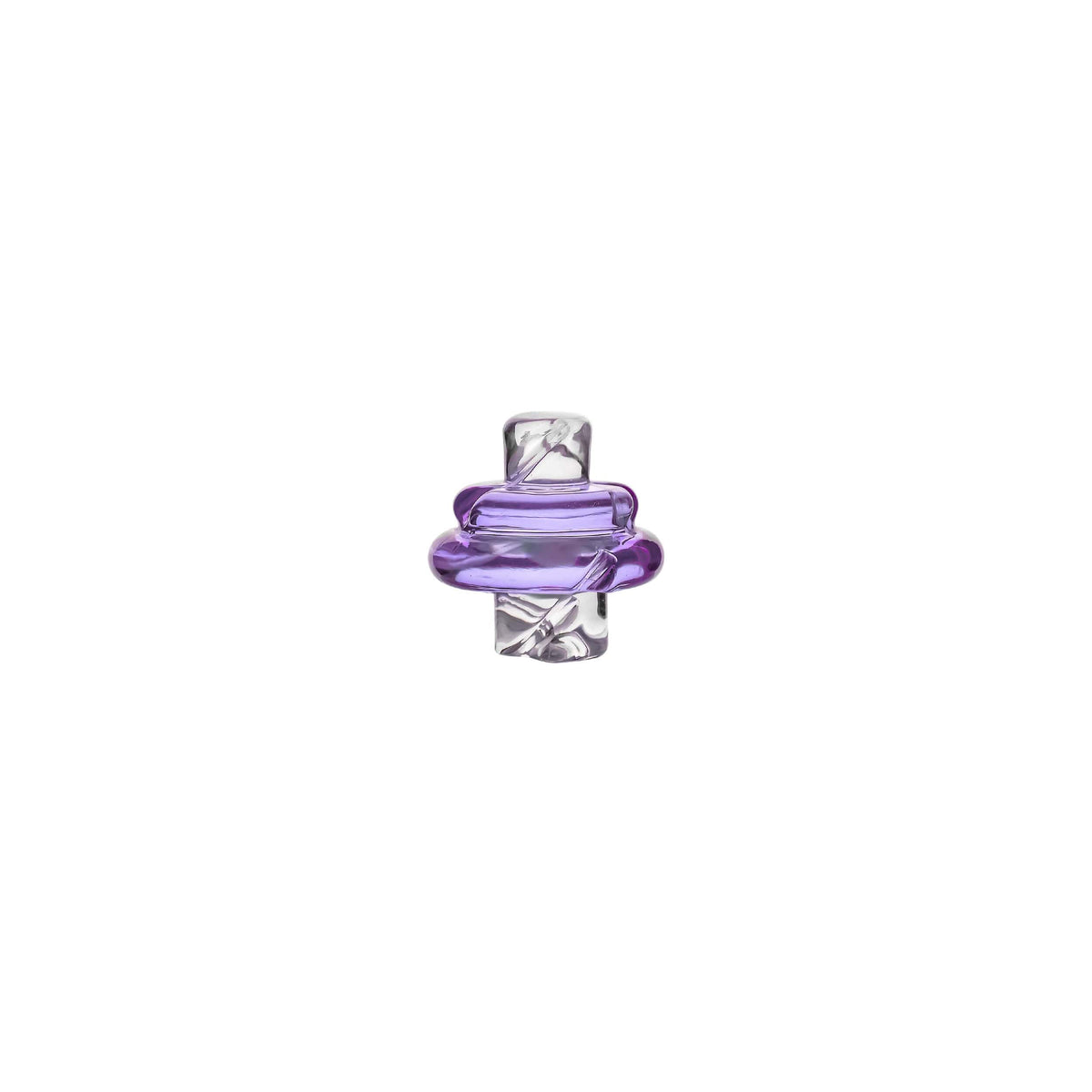 Calibear carb cap for Puffco Peak — directional airflow carb cap, premium materials (in-hand size reference)