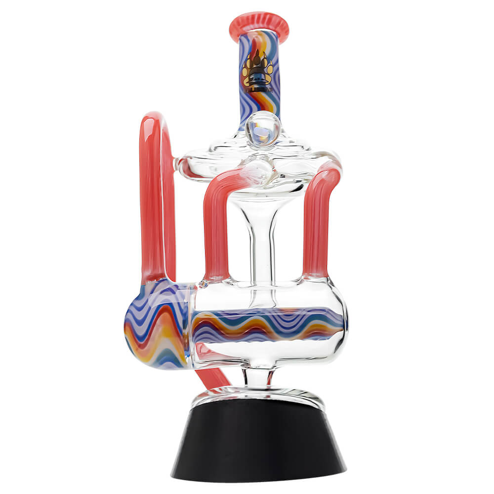 HEADY WIGWAG PUFFCO PEAK OG & PRO GLASS ATTACHMENT ENCASED WITH OPAL- Premium puffco glass attachment from Calibear Glass. Ideal for dabbing, providing smooth hits and durability. Shop high-quality dab rigs, water pipes, bongs, erig glasses and glass smoking accessories at Calibear Glass. Elevate your smoking experience with a durable and stylish glass dab rig. Free shipping on all orders.