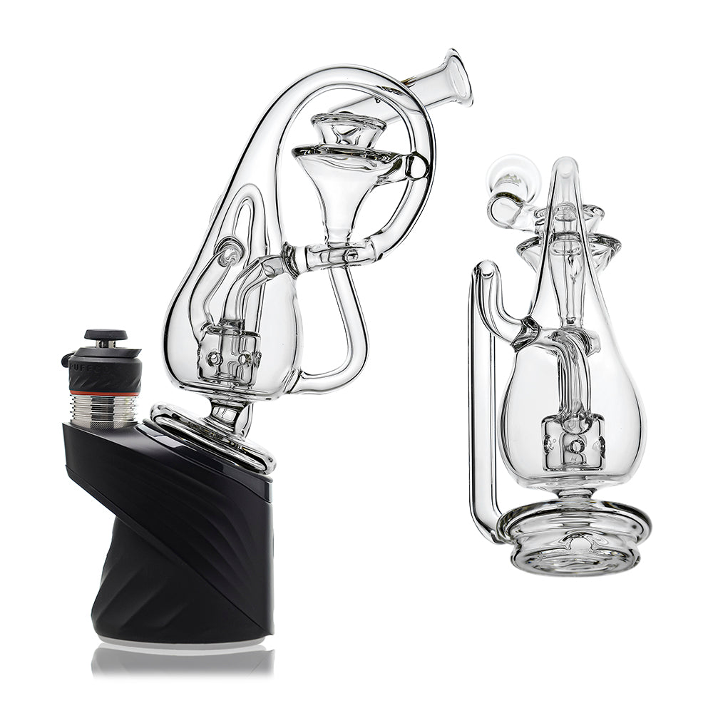 Calibear glass attachment for Puffco Peak — premium borosilicate glass (connection joint detail)