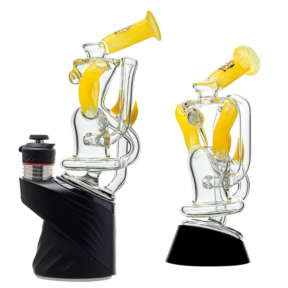 Calibear glass attachment for Puffco Peak — premium borosilicate glass (side profile)