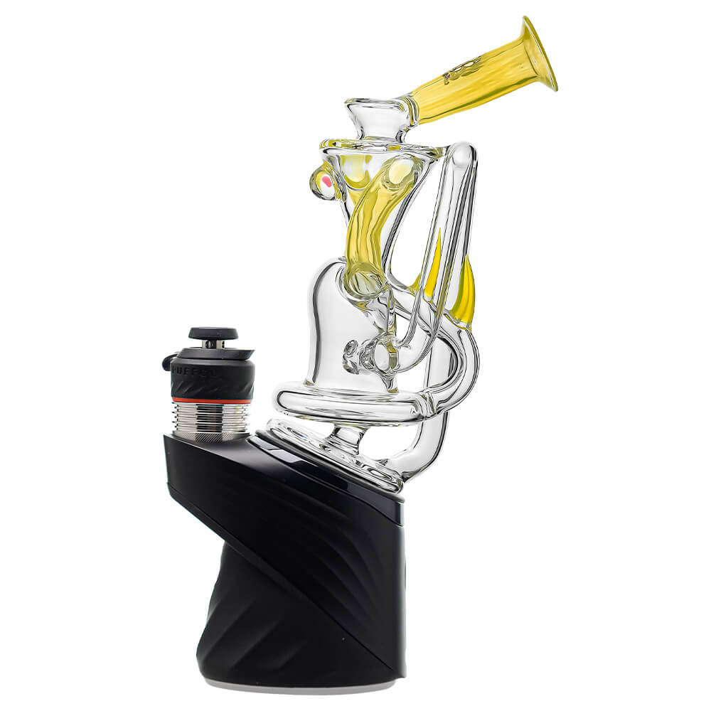 Calibear glass attachment for Puffco Peak — premium borosilicate glass (angle view)