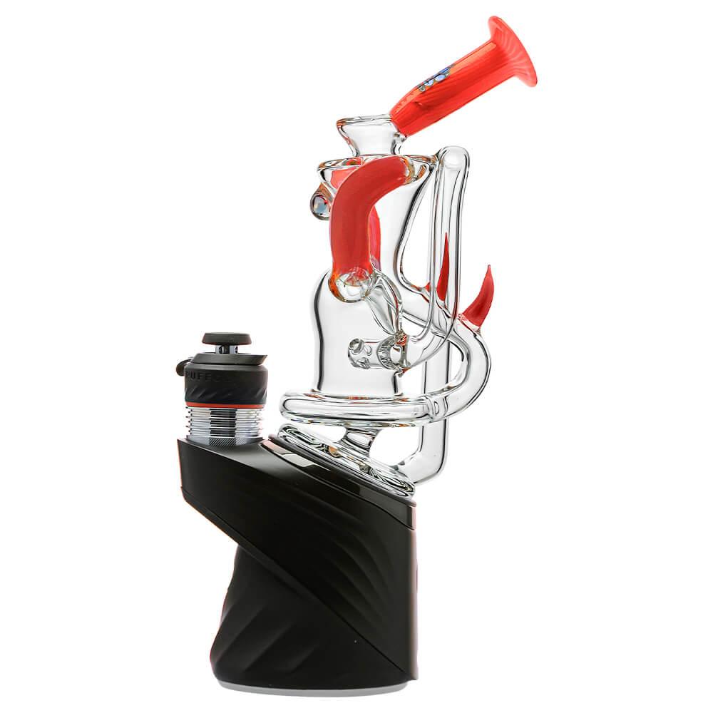 Calibear glass attachment for Puffco Peak — premium borosilicate glass (angle view)
