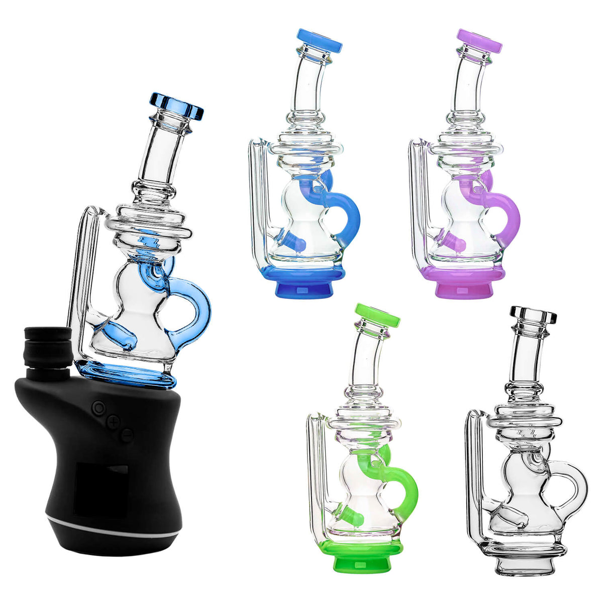 Calibear glass attachment for Focus V Carta — premium borosilicate glass (front view)
