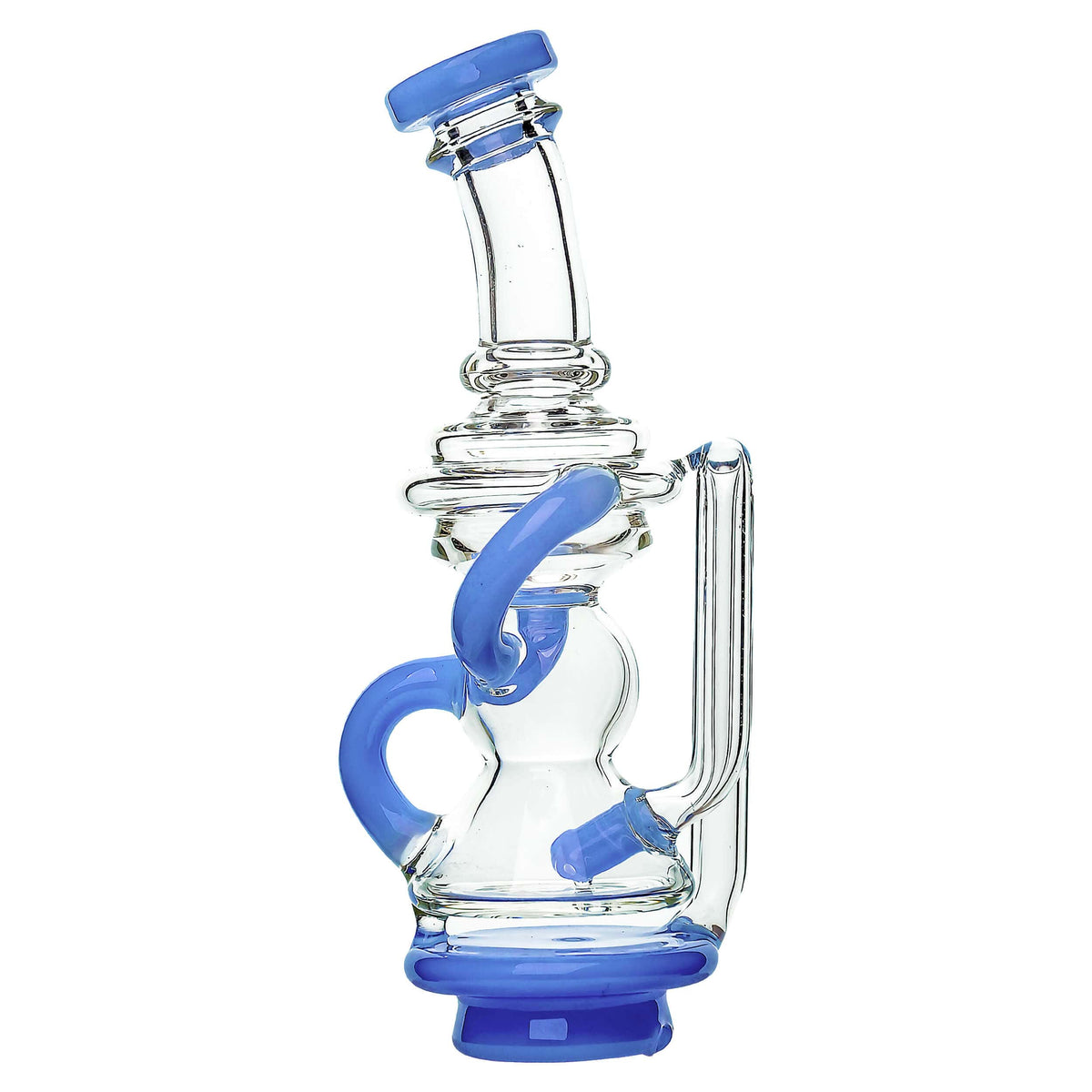 Calibear glass attachment for Focus V Carta — premium borosilicate glass (angle view)