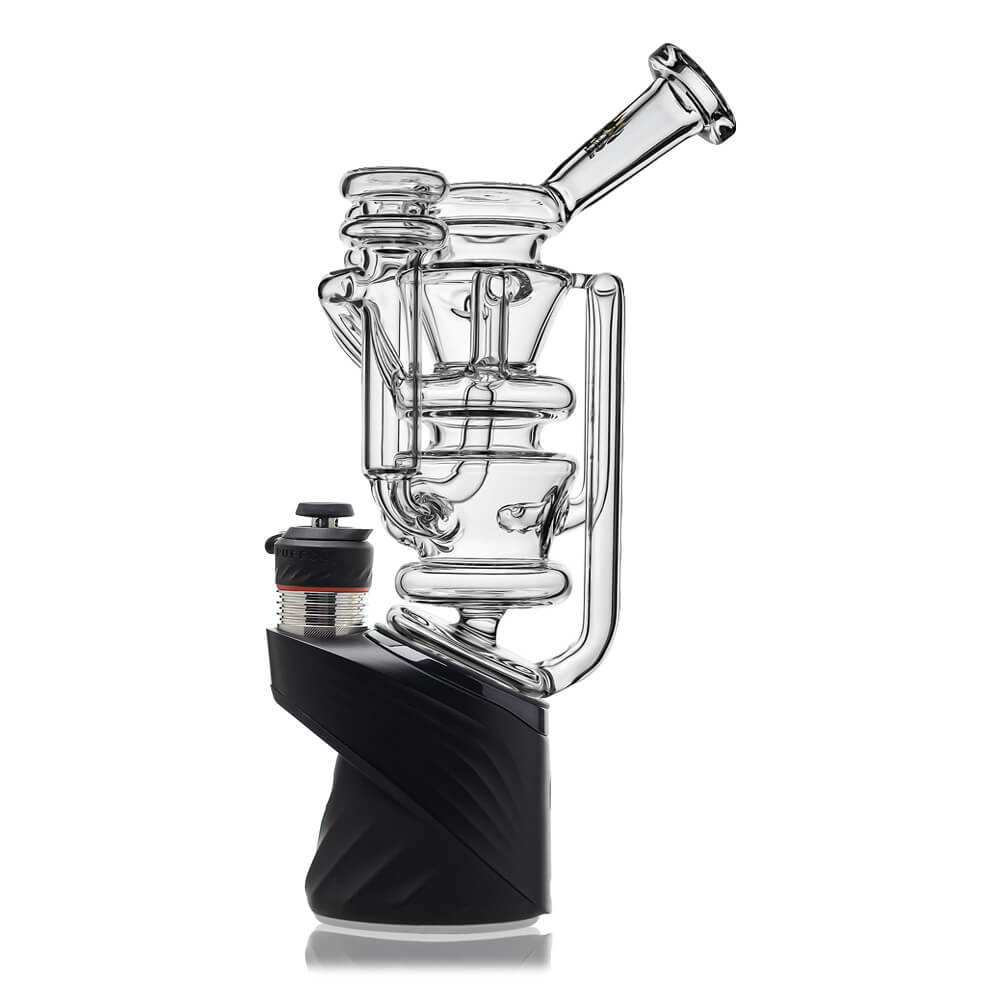 Calibear vortex recycler for Puffco Peak — spinning tornado water circulation (packaging view)