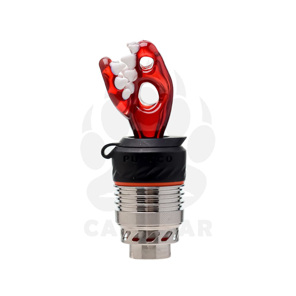 US COLOR DINO HEAD PUFFCO 3D XL GLASS CAP- Premium puffco glass attachment from Calibear Glass. Ideal for dabbing, providing smooth hits and durability. Shop high-quality dab rigs, water pipes, bongs, erig glasses and glass smoking accessories at Calibear