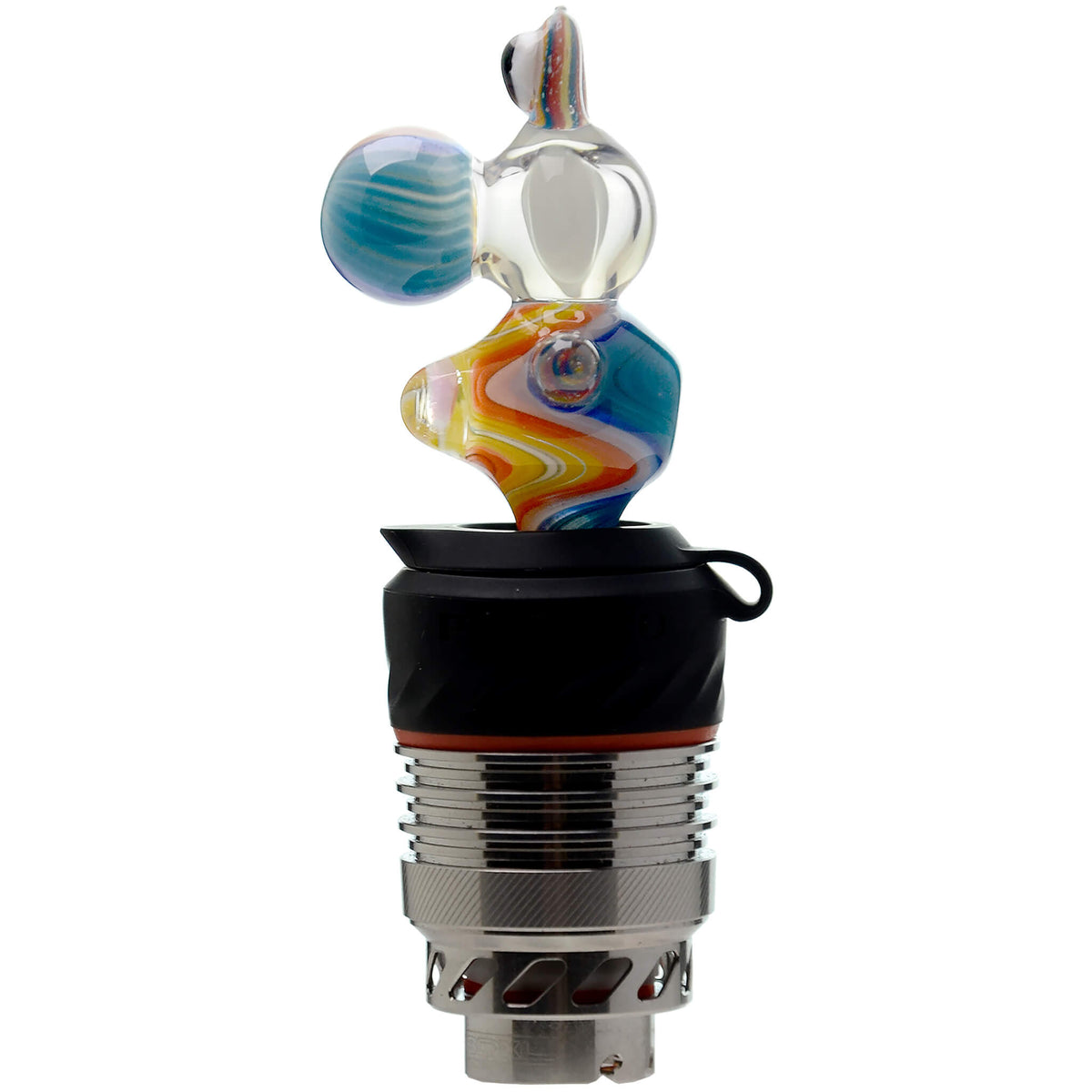 Calibear carb cap for Puffco Peak — directional airflow carb cap, premium materials (side profile)