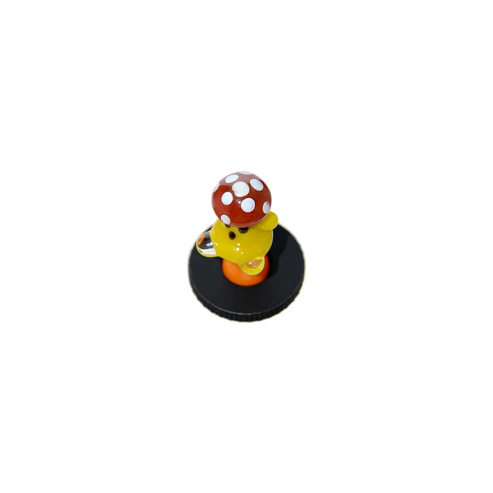 SUPER MUSHROOM MAN JOYSTICK CARB CAP FOR DR.DABBER SWITCH 2- Premium borosilicate glass smoking accessories from Calibear Glass. Ideal for dabbing, providing smooth hits and durability. Shop high-quality dab rigs, water pipes, bongs, erig glasses and glas