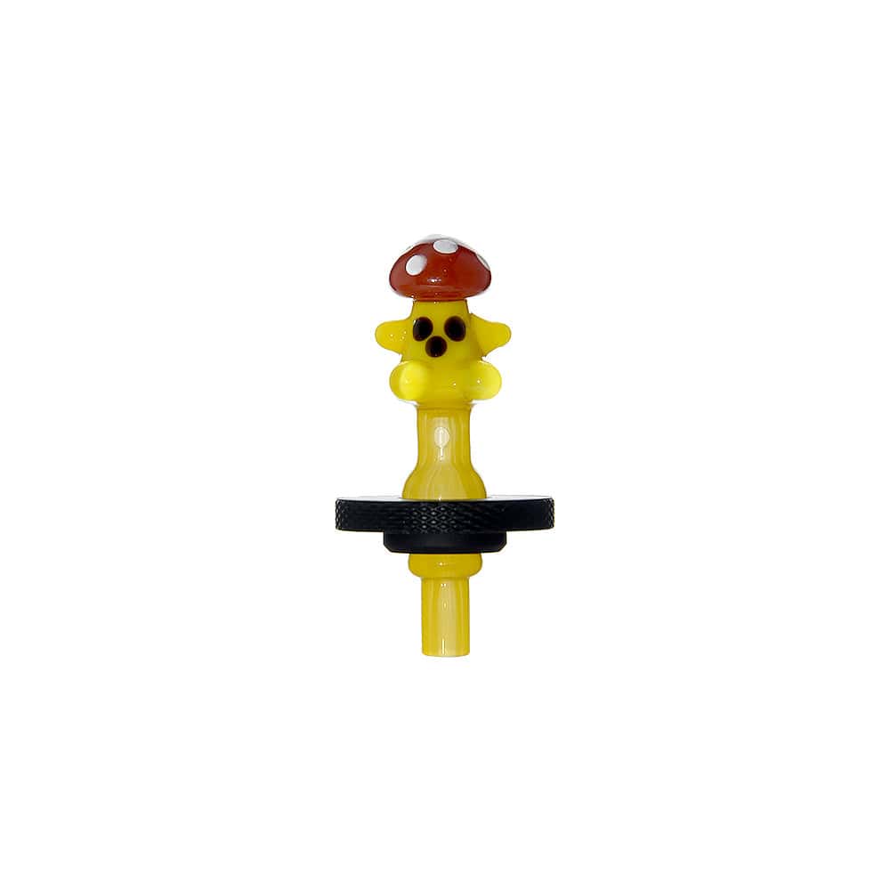 SUPER MUSHROOM MAN JOYSTICK CARB CAP FOR DR.DABBER SWITCH 2- Premium borosilicate glass smoking accessories from Calibear Glass. Ideal for dabbing, providing smooth hits and durability. Shop high-quality dab rigs, water pipes, bongs, erig glasses and glas