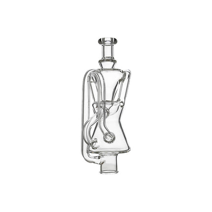 CALIBEAR Ghost²™ TWIST-FLOW RECYCLER GLASS TOP- Premium dr. dabber glass attachment from Calibear Glass. Ideal for dabbing, providing smooth hits and durability. Shop high-quality dab rigs, water pipes, bongs, erig glasses and glass smoking accessories at Calibear Glass. Elevate your smoking experience with a durable and stylish glass dab rig. Free shipping on all orders.