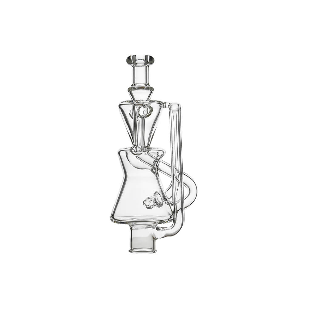 CALIBEAR Ghost²™ TWIST-FLOW RECYCLER GLASS TOP- Premium dr. dabber glass attachment from Calibear Glass. Ideal for dabbing, providing smooth hits and durability. Shop high-quality dab rigs, water pipes, bongs, erig glasses and glass smoking accessories at Calibear Glass. Elevate your smoking experience with a durable and stylish glass dab rig. Free shipping on all orders.