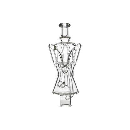 CALIBEAR Ghost²™ TWIST-FLOW RECYCLER GLASS TOP- Premium dr. dabber glass attachment from Calibear Glass. Ideal for dabbing, providing smooth hits and durability. Shop high-quality dab rigs, water pipes, bongs, erig glasses and glass smoking accessories at Calibear Glass. Elevate your smoking experience with a durable and stylish glass dab rig. Free shipping on all orders.