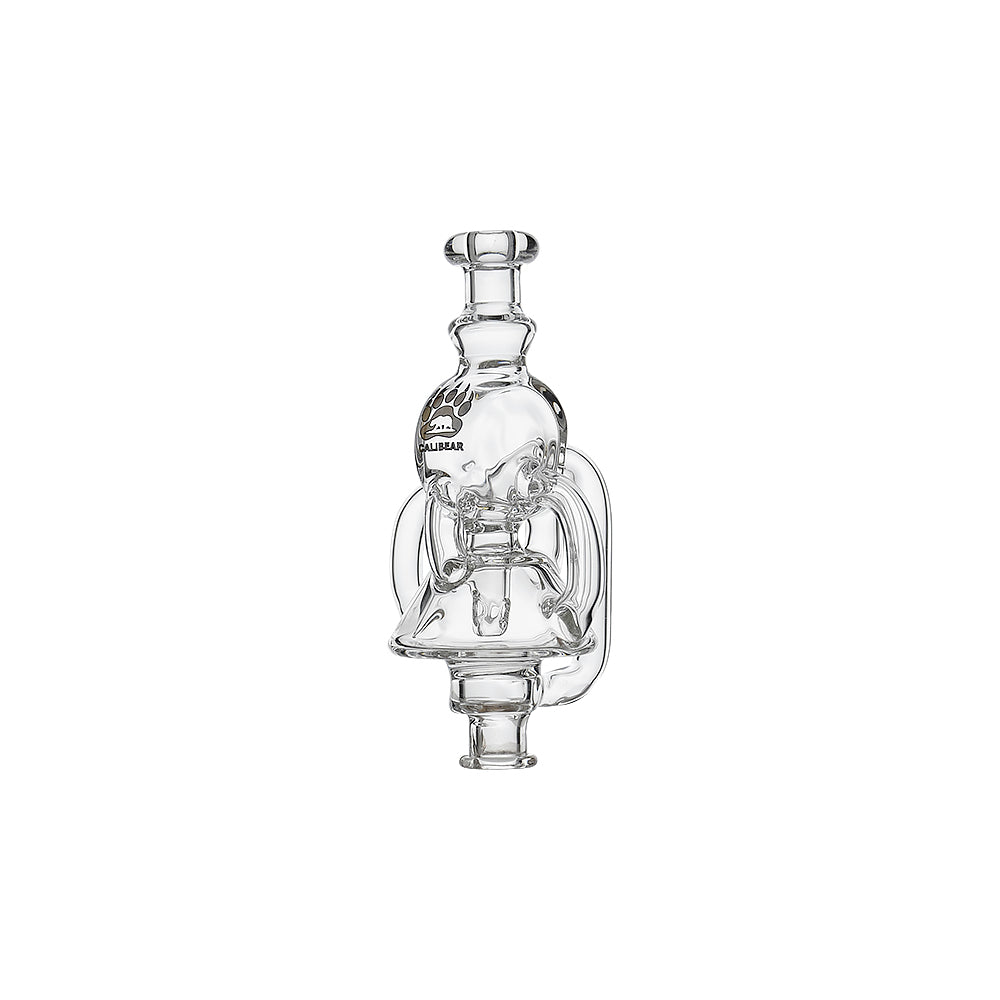 CALIBEAR DRUM RECYCLER GLASS PIVOT MOUTHPIECE- Premium puffco glass attachment from Calibear Glass. Ideal for dabbing, providing smooth hits and durability. Shop high-quality dab rigs, water pipes, bongs, erig glasses and glass smoking accessories at Calibear Glass. Elevate your smoking experience with a durable and stylish glass dab rig. Free shipping on all orders.