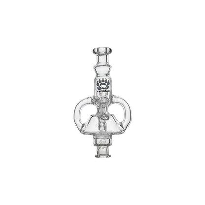 CALIBEAR DRUM RECYCLER GLASS PIVOT MOUTHPIECE- Premium puffco glass attachment from Calibear Glass. Ideal for dabbing, providing smooth hits and durability. Shop high-quality dab rigs, water pipes, bongs, erig glasses and glass smoking accessories at Calibear Glass. Elevate your smoking experience with a durable and stylish glass dab rig. Free shipping on all orders.