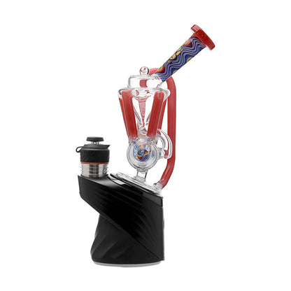 Calibear Inliner Recycler Puffco Peak Glass Attachment with Opal handcrafted wigwag borosilicate glass top for Puffco Peak