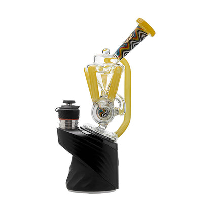 Calibear Inliner Recycler Puffco Peak Glass Attachment with Opal handcrafted wigwag borosilicate glass top for Puffco Peak