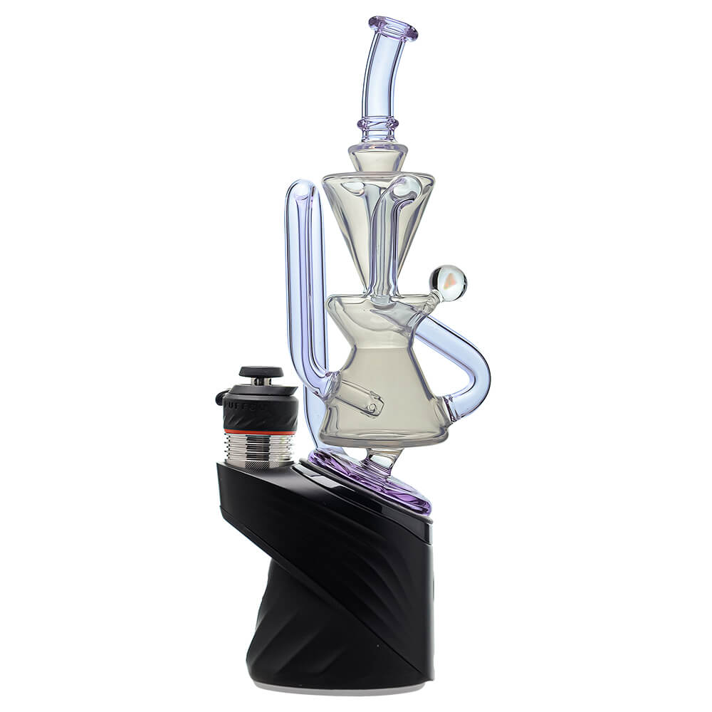 Calibear Opal White Klein Recycler with Tornado Airflow for Puffco Peak & Pro premium borosilicate glass top