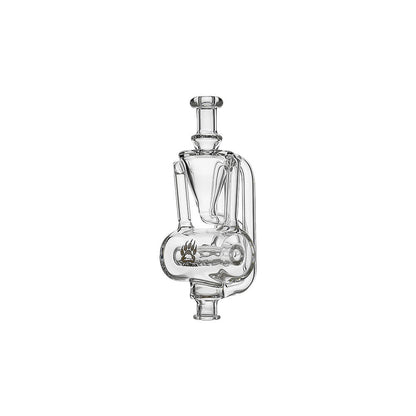 CALIBEAR INLINER RECYCLER PIVOT MOUTHPIECE- Premium dr. dabber glass attachment from Calibear Glass. Ideal for dabbing, providing smooth hits and durability. Shop high-quality dab rigs, water pipes, bongs, erig glasses and glass smoking accessories at Calibear Glass. Elevate your smoking experience with a durable and stylish glass dab rig. Free shipping on all orders.