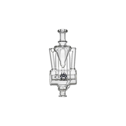 CALIBEAR INLINER RECYCLER PIVOT MOUTHPIECE- Premium dr. dabber glass attachment from Calibear Glass. Ideal for dabbing, providing smooth hits and durability. Shop high-quality dab rigs, water pipes, bongs, erig glasses and glass smoking accessories at Calibear Glass. Elevate your smoking experience with a durable and stylish glass dab rig. Free shipping on all orders.