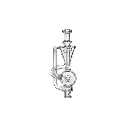 CALIBEAR INLINER RECYCLER PIVOT MOUTHPIECE- Premium dr. dabber glass attachment from Calibear Glass. Ideal for dabbing, providing smooth hits and durability. Shop high-quality dab rigs, water pipes, bongs, erig glasses and glass smoking accessories at Calibear Glass. Elevate your smoking experience with a durable and stylish glass dab rig. Free shipping on all orders.