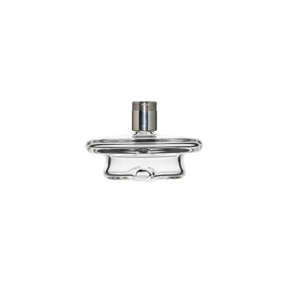 CaliBear Glass Converter with stainless steel threading for connecting Nectar Collector tips to Focus V Carta glass attachment.