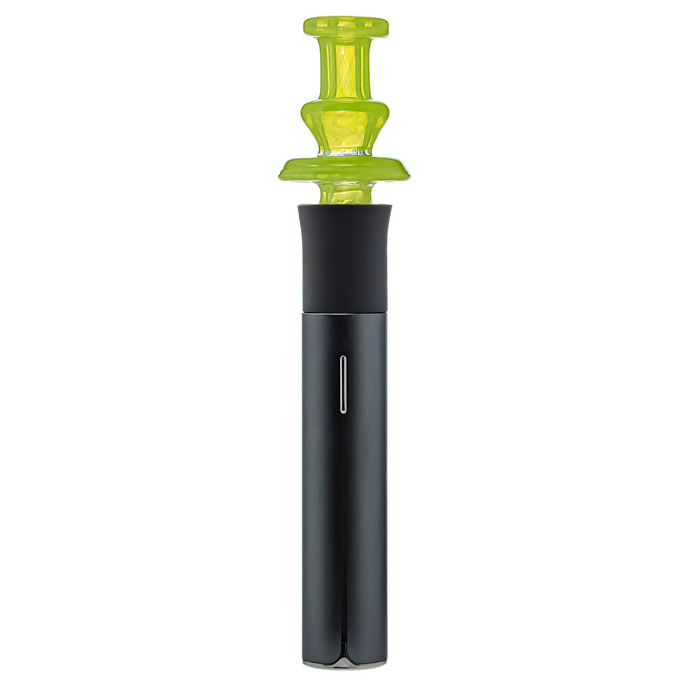 CaliBear Maria Cap color glass airflow mouthpiece for Puffco Pivot featuring a multi-ring Maria design in various colors like amber, blue, and red.