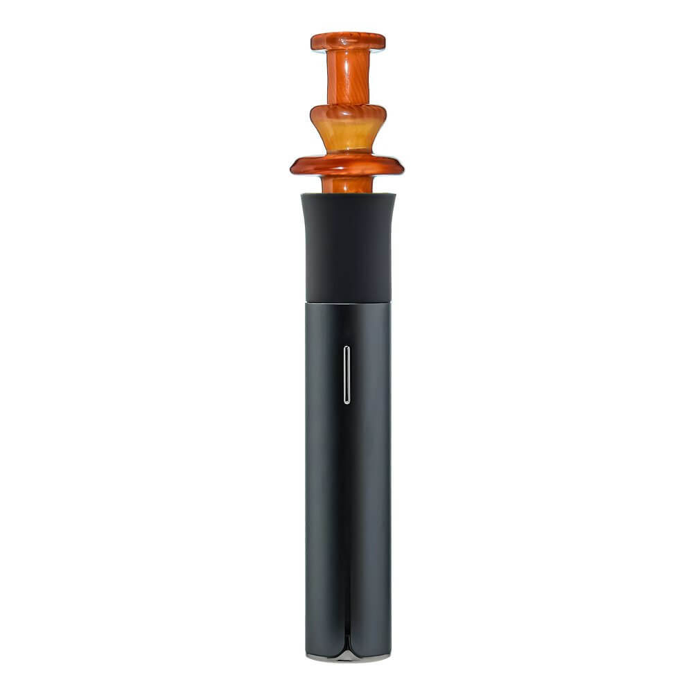 CaliBear Maria Cap color glass airflow mouthpiece for Puffco Pivot featuring a multi-ring Maria design in various colors like amber, blue, and red.