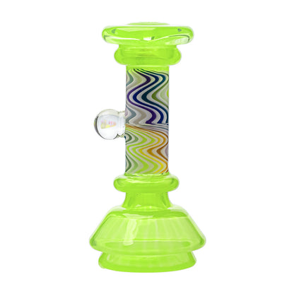 Six colorful CaliBear Wigwag dry top attachments for Focus V Carta featuring intricate swirling patterns and encased opals on a white background.