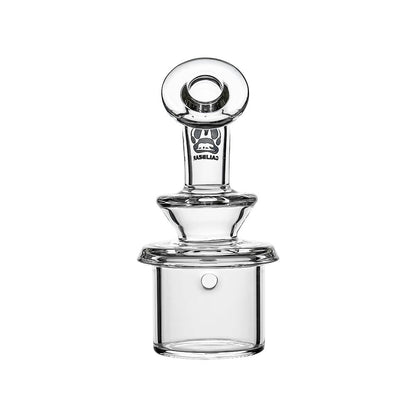 Calibear Classic Dry Glass attachment for Dr. Dabber Switch 2, a clear borosilicate glass dry topper with an ergonomic curved mouthpiece.