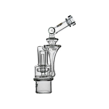 Calibear Duo RBR Recycler glass attachment fitted on Dr. Dabber Switch 2 showing dual chamber recycler function