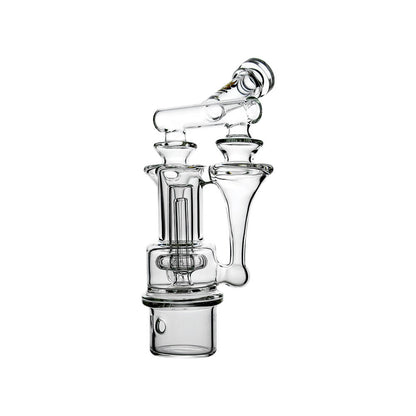 Calibear Duo RBR Recycler glass attachment fitted on Dr. Dabber Switch 2 showing dual chamber recycler function