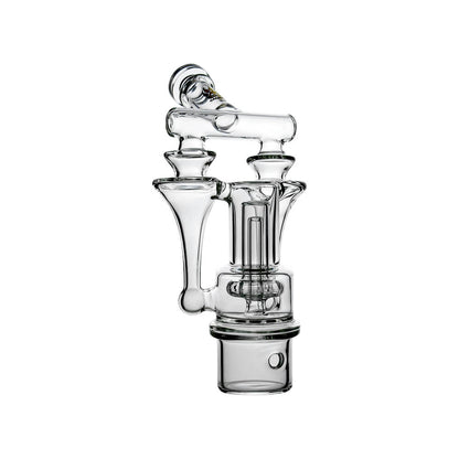 Calibear Duo RBR Recycler glass attachment fitted on Dr. Dabber Switch 2 showing dual chamber recycler function