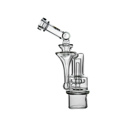 Calibear Duo RBR Recycler glass attachment fitted on Dr. Dabber Switch 2 showing dual chamber recycler function