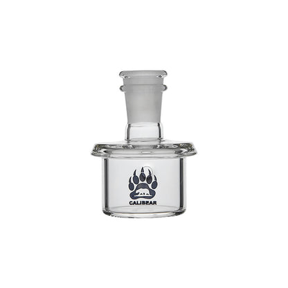 Calibear Whip Dry Top glass attachment for Dr. Dabber Switch 2 featuring black silicone whip and 14.5mm glass joints.