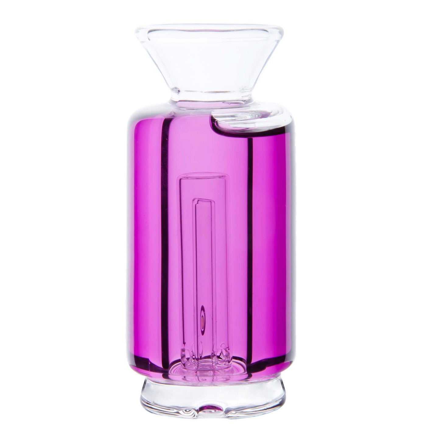 Five colorful Chill Pop glycerin-filled glass toppers for Focus V Carta and VLAB Halo in pink, purple, blue, orange, and green on a white background.